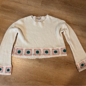 Sincerely Jules Cream Crochet Sweater